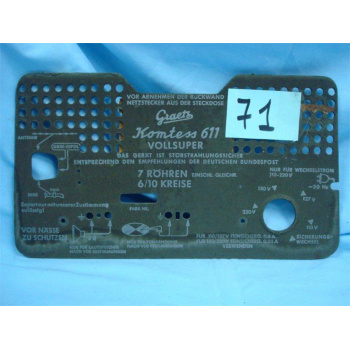 TAPA TRASERA DE RADIO...