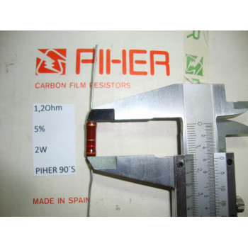 VINTAGE PIHER RESISTOR. 2W 1.4R 1.4Ohm. 5% *1 PC* NEW ORIGINAL 1990´S+ RC964