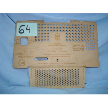 TAPA TRASERA DE RADIO. BACK...