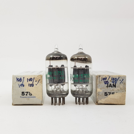 2 X 5751 GENERAL ELECTRIC TUBE. 1960s PROD. MATCHED PAIR. 26. CH120