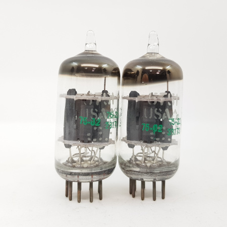 2 X 5751 GENERAL ELECTRIC TUBE. 1960s PROD. MATCHED PAIR. 26. CH120