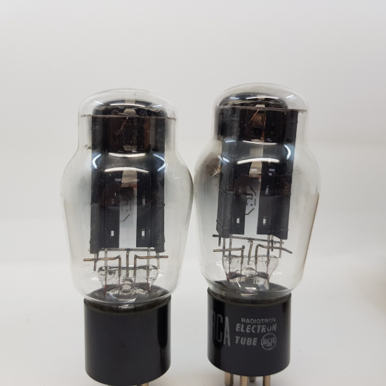 2 X 5Z3 RCA TUBE. 1950s BLACK PLATES....