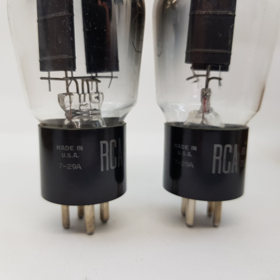 2 X 5Z3 RCA TUBE. 1950s BLACK PLATES....