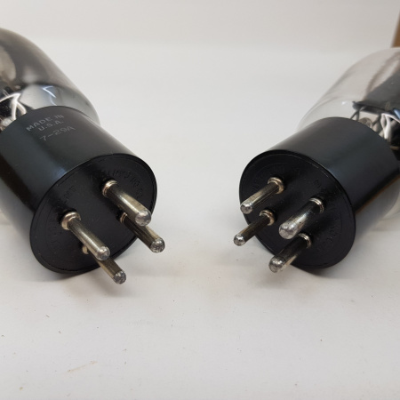 2 X 5Z3 RCA TUBE. 1950s BLACK PLATES. PAIR TUBE. RCB201