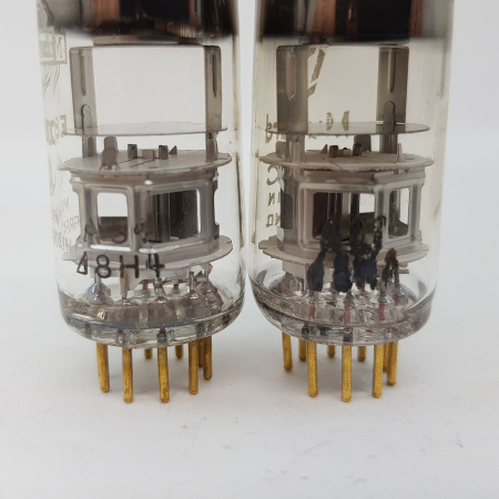 2 X E88C / 8255 SINGLE TRIODE MULLARD TUBE. GOLD PIN. 3 MICA. 99/107% MATCHED PAIR. 4. CH78