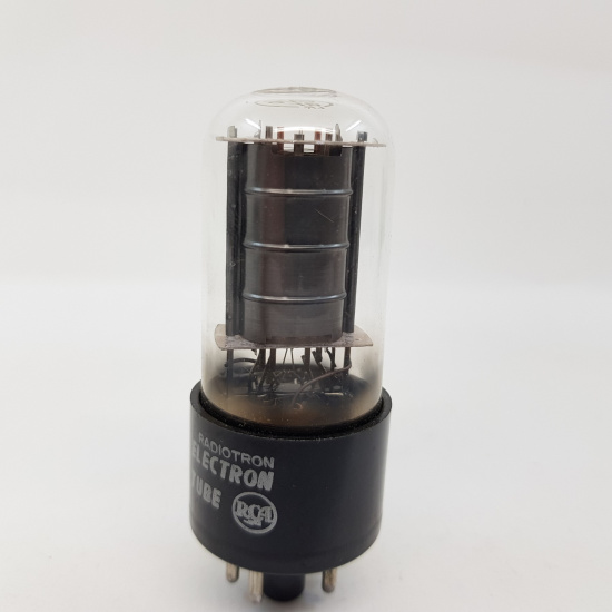 1 X 6V6GT RCA TUBE. 1950s PROD. BLACK...