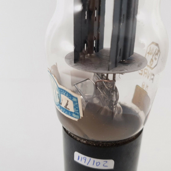 1 X 5V4G FIVRE TUBE. GREY PLATES. FLAT BIG PLATES.1950s PROD. NOS/NIB. CY  ENA