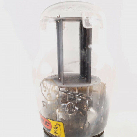 1 X 5V4G FIVRE TUBE. GREY PLATES. FLAT BIG PLATES.1950s PROD. NOS/NIB. CY  ENA