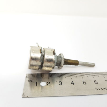 1 X 100K + 100K LOG WITHOUT ON/OFF PIHER POTENTIOMETER. RP1U1(5)