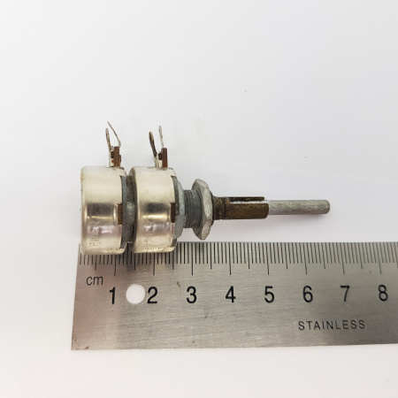 1 X 100K + 100K LOG WITHOUT ON/OFF PIHER POTENTIOMETER. RP1U1(5)