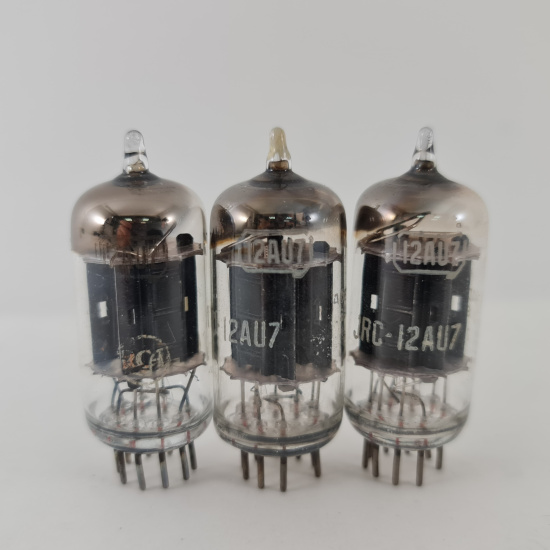 3 X 12AU7 RCA TUBE. 1950s PROD. 17MM...