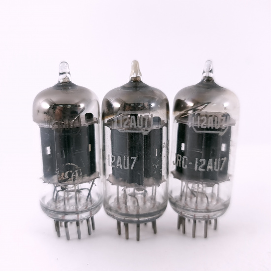 3 X 12AU7 RCA TUBE. 1950s PROD. 17MM...