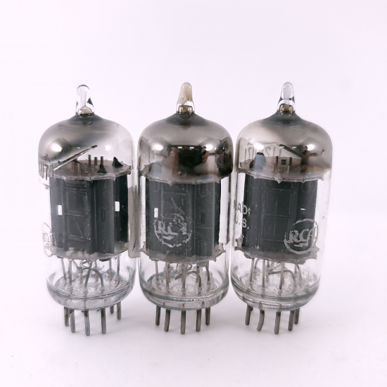 3 X 12AU7 RCA TUBE. 1950s PROD. 17MM...