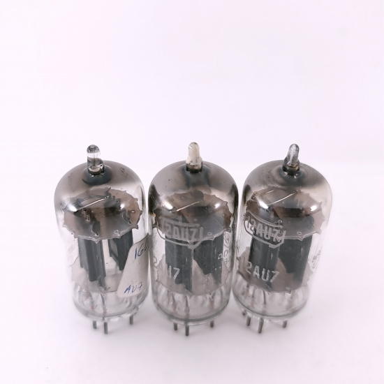 3 X 12AU7 RCA TUBE. 1950s PROD. 17MM...