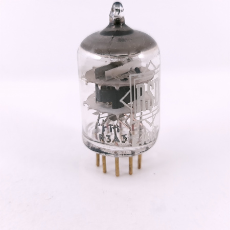 1 X E180F RSD TUBE. 1960s MULLARD PROD. BLACK PLATES. GOLD PIN. 93. CH168