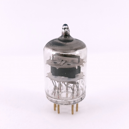 1 X E180F RSD TUBE. 1960s MULLARD PROD. BLACK PLATES. GOLD PIN. 93. CH168