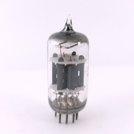 1 X JHS 12AX7 SYLVANIA TUBE. 1950s PROD. SQUARE G. COPPER RODS. USED. 95. CH168