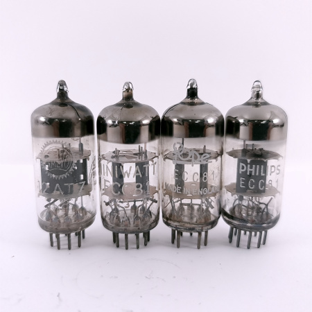 4 X ECC81 TUBE. 1960s MULLARD PROD. 1 MATCHED PAIR. USED. 110. CH168