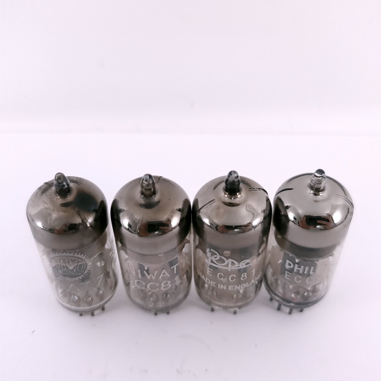 4 X ECC81 TUBE. 1960s MULLARD PROD. 1...