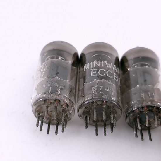 4 X ECC81 TUBE. 1960s MULLARD PROD. 1...