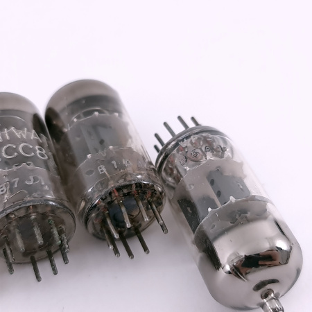 4 X ECC81 TUBE. 1960s MULLARD PROD. 1 MATCHED PAIR. USED. 110. CH168