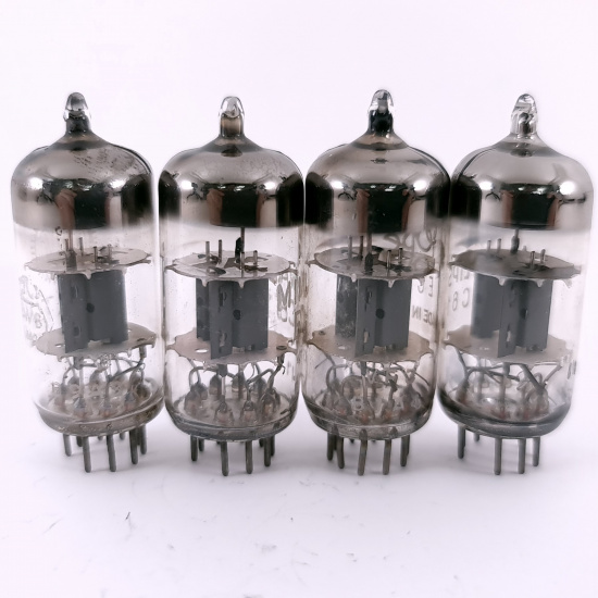 4 X ECC81 TUBE. 1960s MULLARD PROD. 1...