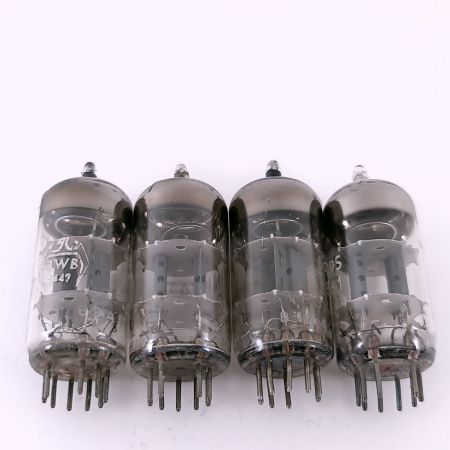 4 X ECC81 TUBE. 1960s MULLARD PROD. 1 MATCHED PAIR. USED. 110. CH168