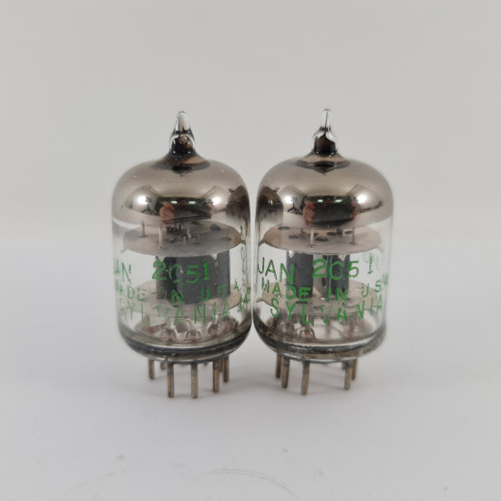 2 X JAN 2C51 TUBE. 1960s PROD. BLACK...