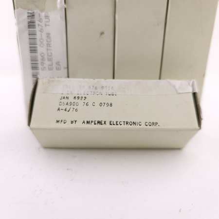 5 X JAN 6922 AMPEREX TUBE. 1970s PROD. 2 MATCHED PAIR. GOLD PIN. 114. CH168