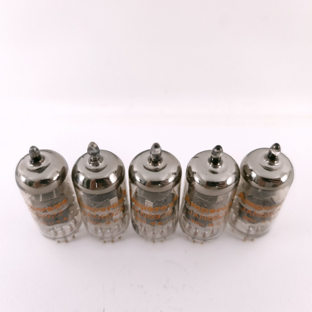 5 X JAN 6922 AMPEREX TUBE. 1970s PROD. 2 MATCHED PAIR. GOLD PIN. 114. CH168