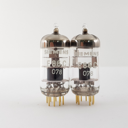 2 X E86C SIEMENS TUBE. GOLD PIN. 3 MICAS 1960s PRODUCTION. NOS/NIB. AF ENA