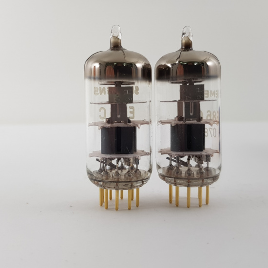 2 X E86C SIEMENS TUBE. GOLD PIN. 3...