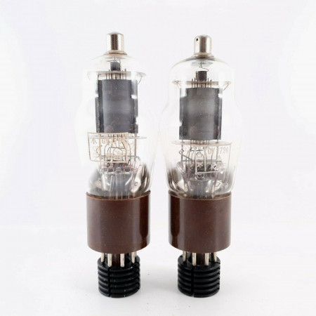 2 X CV1724 / 5A / 102D STC TUBE. BROWN BASE. 1960s BRITISH ARMY PROD. CP  ENA