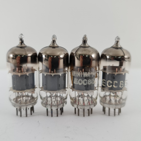 4 X ECC85 MINIWATT TUBE. 1950s LAMPARA Z PROD. U-FOIL G. COPPER RODS. 118.CH168