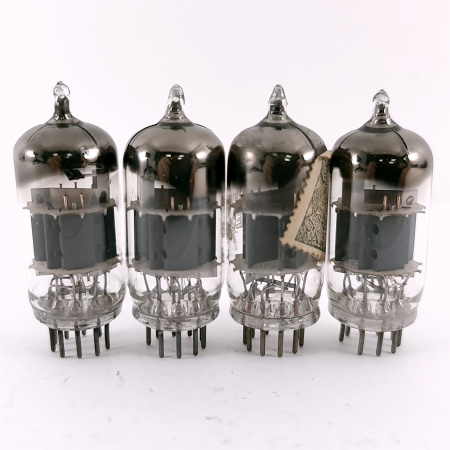 4 X ECC85 MINIWATT TUBE. 1950s LAMPARA Z PROD. U-FOIL G. COPPER RODS. 118.CH168