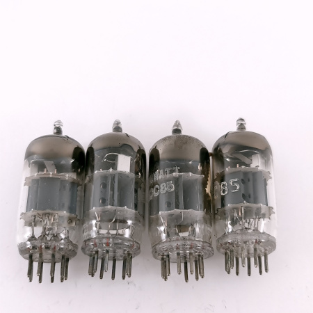 4 X ECC85 MINIWATT TUBE. 1950s LAMPARA Z PROD. U-FOIL G. COPPER RODS. 118.CH168