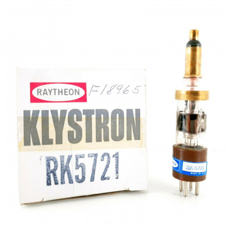 1 X RK5721 MICROWAVE TUBE. RAYTHEON BRAND. F18965. M66.E154  ES