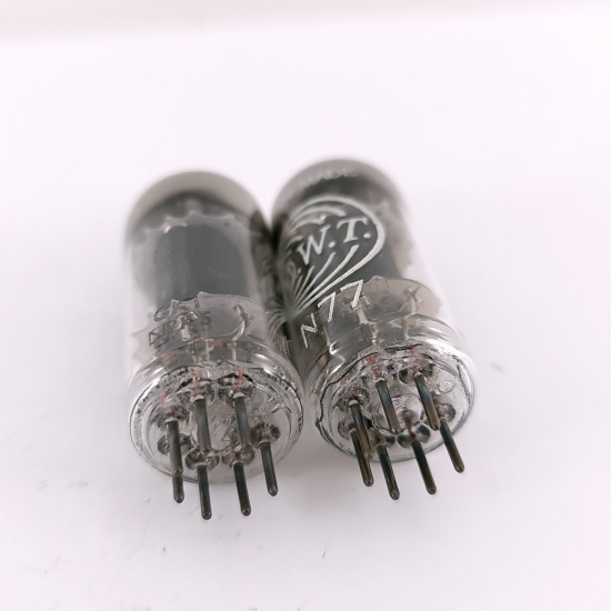 2 X N77 MWT TUBE. 1950s PROD. BLACK...