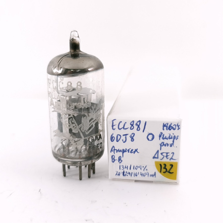 Set of 2 Amperex Bugle Boy 6DJ8 / ECC88 Tubes Tested
