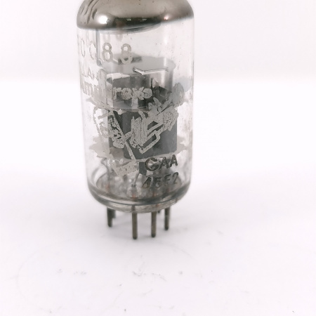 1 X ECC88 / 6DJ8 AMPEREX BUGLE BOY TUBE. 1960s PHILIPS PROD. 132. CH168