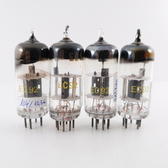 4 X EC92 TUNGSRAM TUBE. 1970s PROD. MATCHED QUAD. CK  ENA