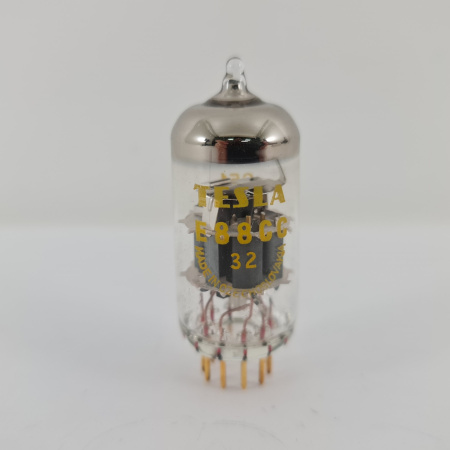 1 X E88CC TESLA TUBE. 1960s PROD. GOLD PIN. GOLD GRID. 133. CH168