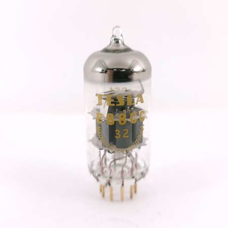 1 X E88CC TESLA TUBE. 1960s PROD. GOLD PIN. GOLD GRID. 133. CH168
