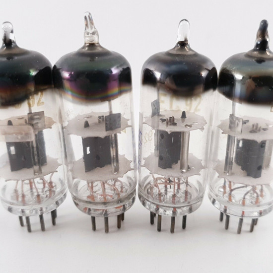 4 X EC92 TUNGSRAM TUBE. 1970s PROD. MATCHED QUAD. CK  ENA