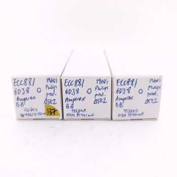 3 X ECC88 AMPEREX BUGLE BOY...