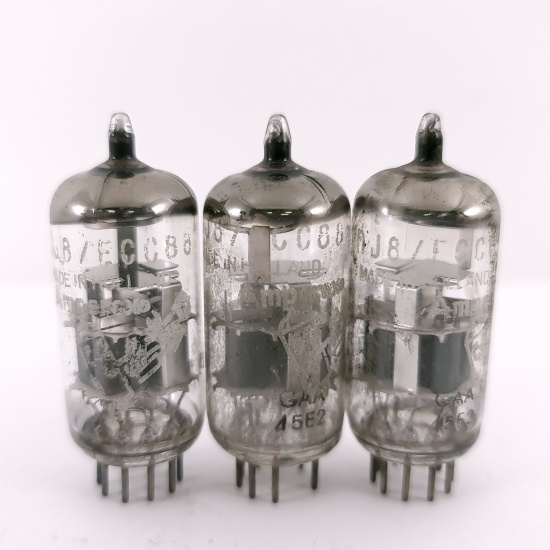 3 X ECC88 AMPEREX BUGLE BOY TUBE....