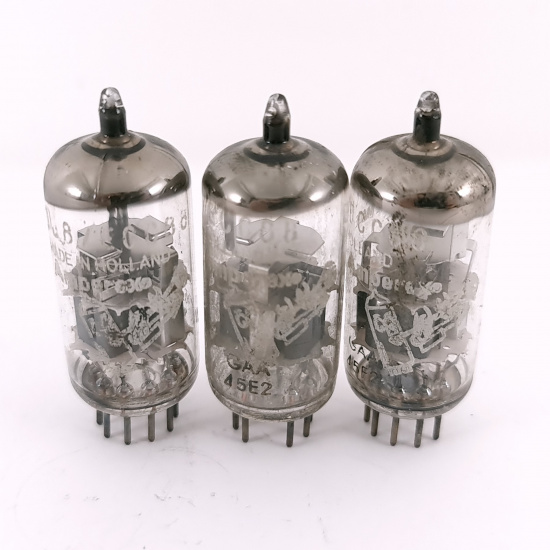 3 X ECC88 AMPEREX BUGLE BOY TUBE....
