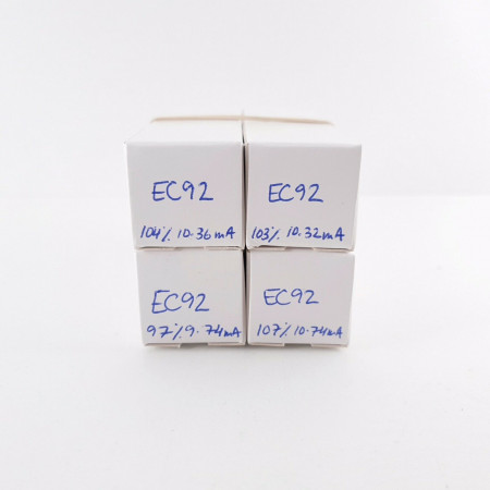 4 X EC92 TUNGSRAM TUBE. 1970s PROD. MATCHED QUAD. CK  ENA