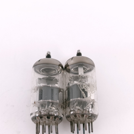 2 X ECC88 AMPEREX BUGLE BOY TUBE. 1960s PROD. MATCHED PAIR. USED. 138. CH168