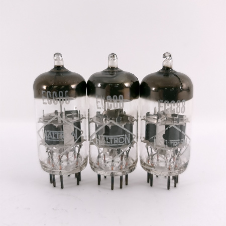 3 X ECC88 HALTRON TUBE. 1960s PROD. MATCHED PAIR + 1. 147. CH168